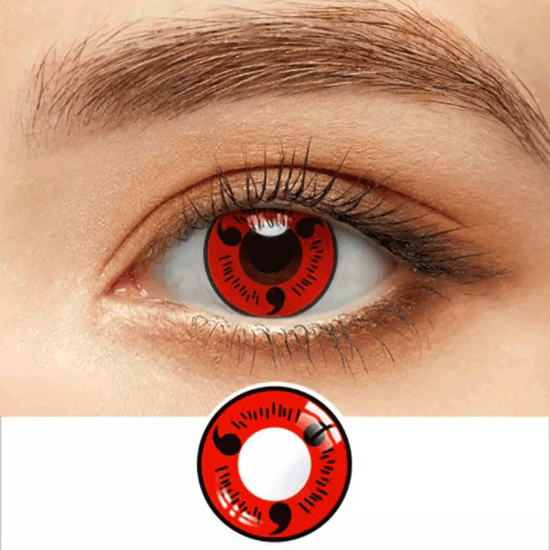 Sharingan Contact Lenses, Naruto, Anime, Manga, Cosplay Red Contact Lenses Cosplay Naruto Sharingan 3 Blades 1